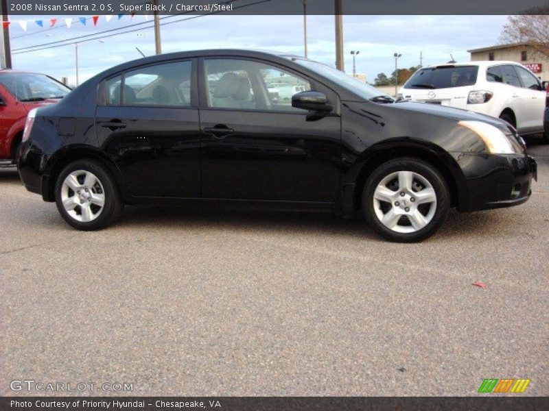 Super Black / Charcoal/Steel 2008 Nissan Sentra 2.0 S