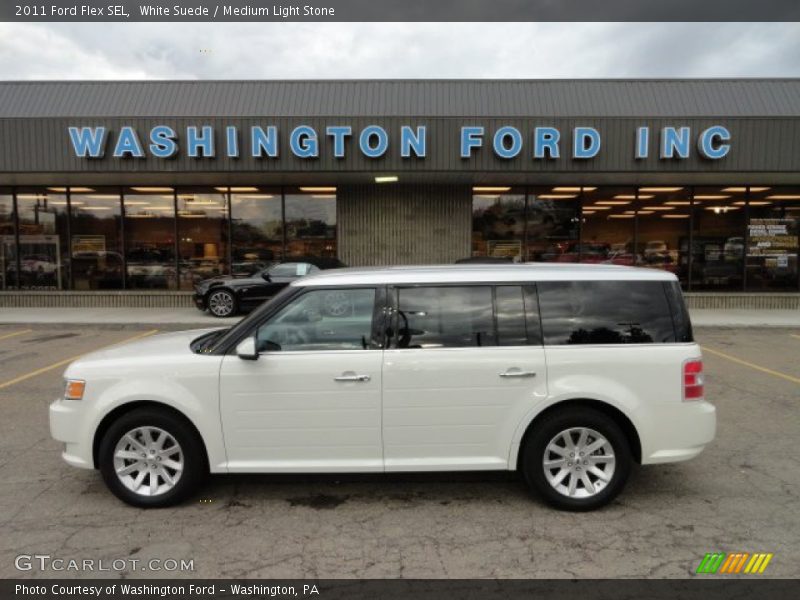 White Suede / Medium Light Stone 2011 Ford Flex SEL