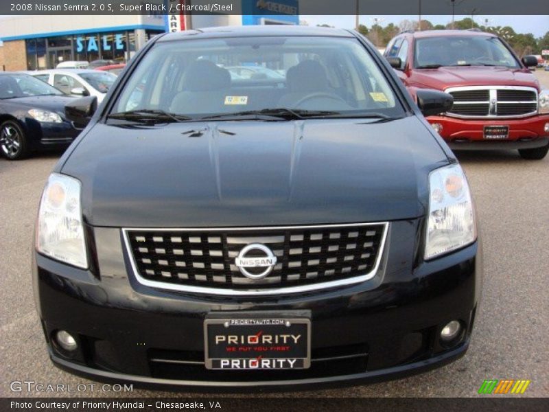 Super Black / Charcoal/Steel 2008 Nissan Sentra 2.0 S