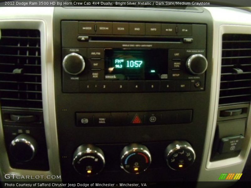 Bright Silver Metallic / Dark Slate/Medium Graystone 2012 Dodge Ram 3500 HD Big Horn Crew Cab 4x4 Dually