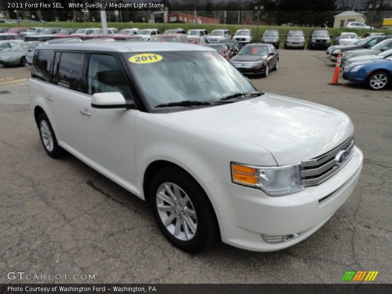 White Suede / Medium Light Stone 2011 Ford Flex SEL