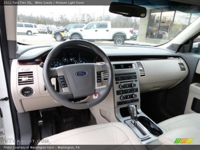 White Suede / Medium Light Stone 2011 Ford Flex SEL