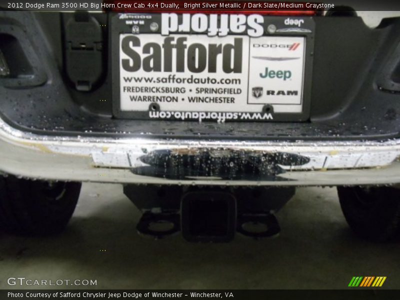 Bright Silver Metallic / Dark Slate/Medium Graystone 2012 Dodge Ram 3500 HD Big Horn Crew Cab 4x4 Dually