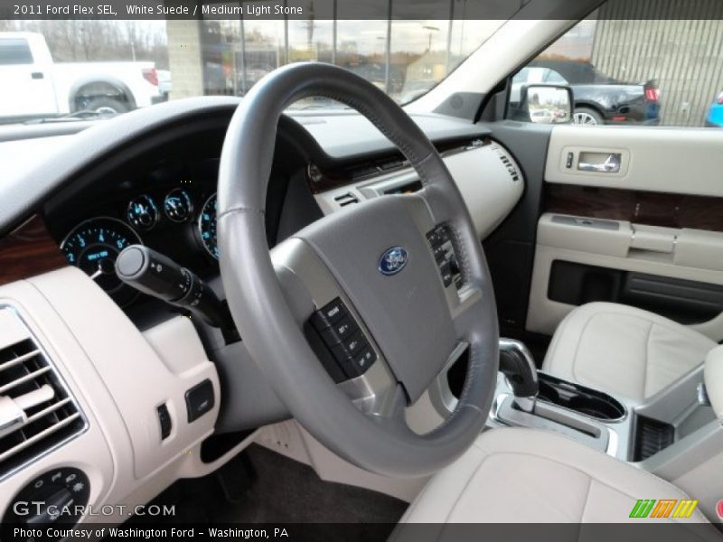 White Suede / Medium Light Stone 2011 Ford Flex SEL