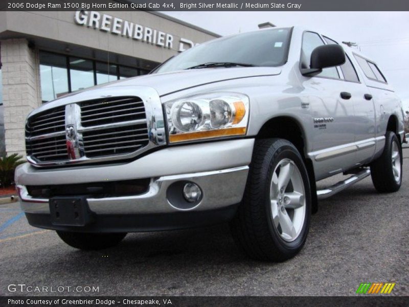 Bright Silver Metallic / Medium Slate Gray 2006 Dodge Ram 1500 Big Horn Edition Quad Cab 4x4