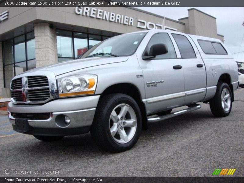 Bright Silver Metallic / Medium Slate Gray 2006 Dodge Ram 1500 Big Horn Edition Quad Cab 4x4