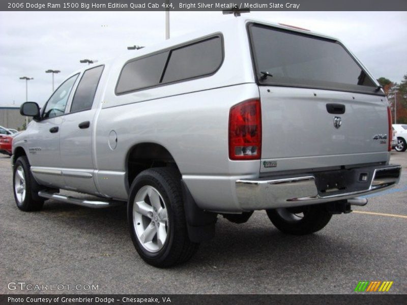 Bright Silver Metallic / Medium Slate Gray 2006 Dodge Ram 1500 Big Horn Edition Quad Cab 4x4