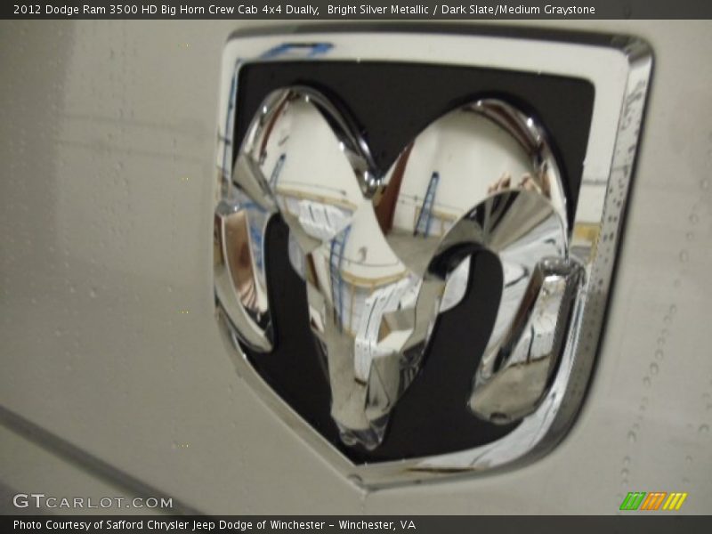 Bright Silver Metallic / Dark Slate/Medium Graystone 2012 Dodge Ram 3500 HD Big Horn Crew Cab 4x4 Dually