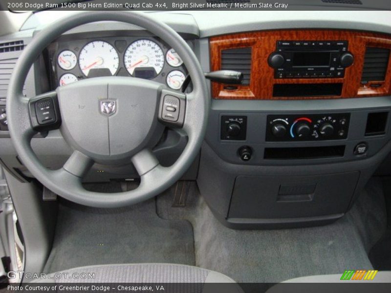 Bright Silver Metallic / Medium Slate Gray 2006 Dodge Ram 1500 Big Horn Edition Quad Cab 4x4