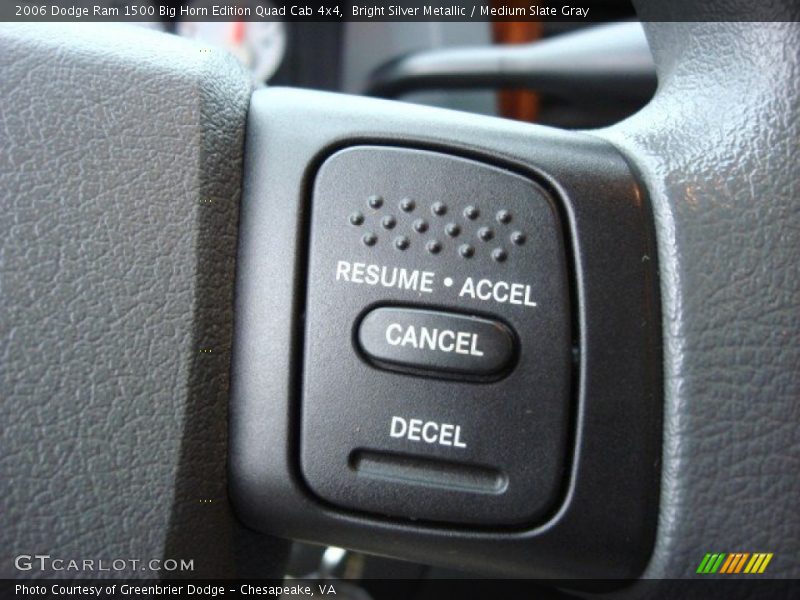 Bright Silver Metallic / Medium Slate Gray 2006 Dodge Ram 1500 Big Horn Edition Quad Cab 4x4