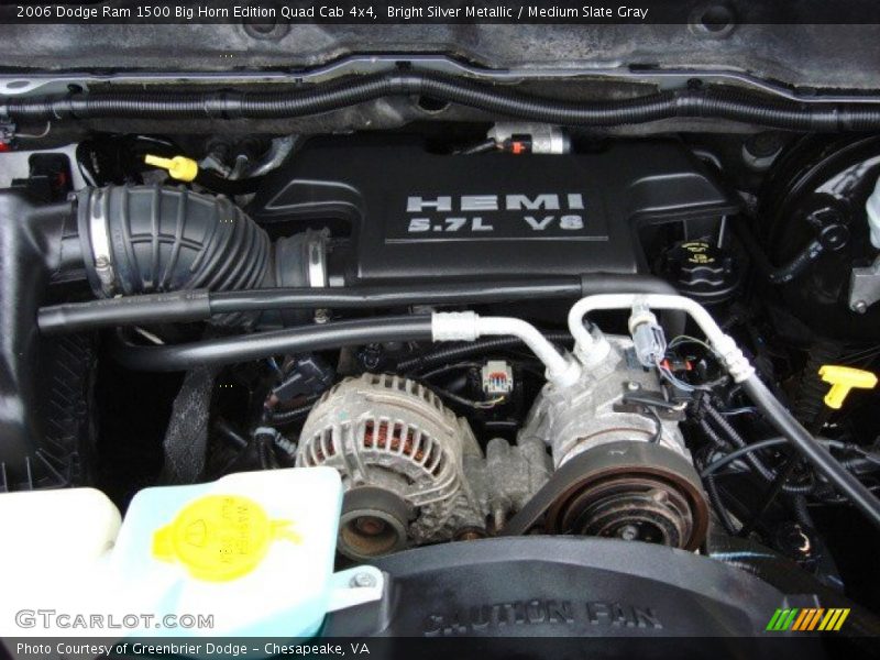 Bright Silver Metallic / Medium Slate Gray 2006 Dodge Ram 1500 Big Horn Edition Quad Cab 4x4