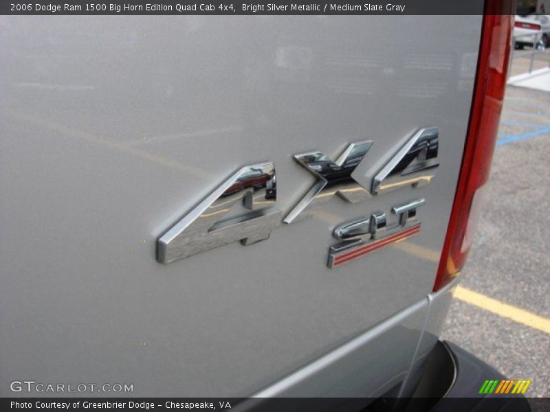 Bright Silver Metallic / Medium Slate Gray 2006 Dodge Ram 1500 Big Horn Edition Quad Cab 4x4