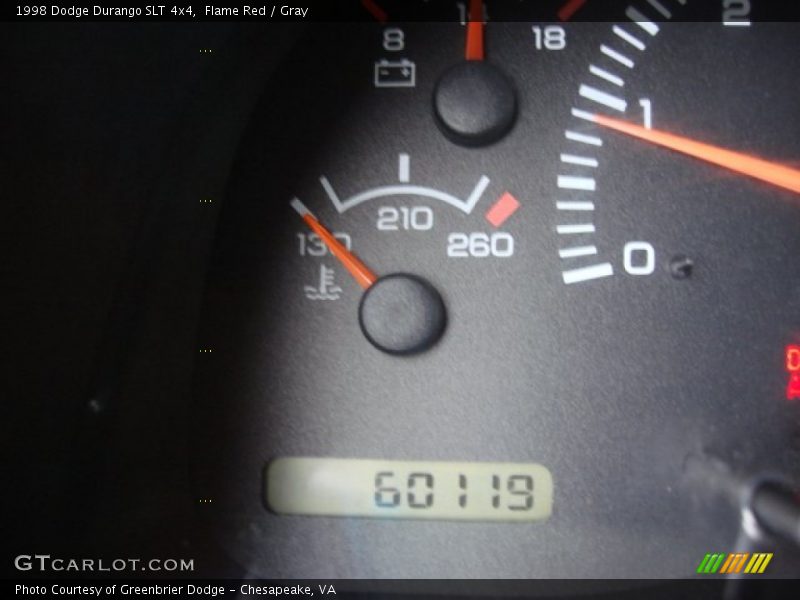 Flame Red / Gray 1998 Dodge Durango SLT 4x4