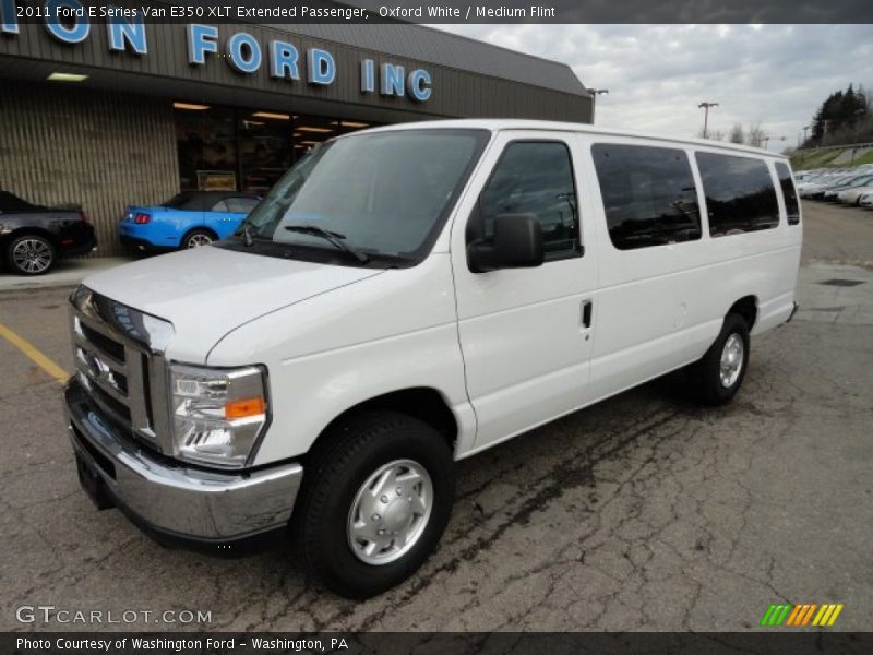 Oxford White / Medium Flint 2011 Ford E Series Van E350 XLT Extended Passenger