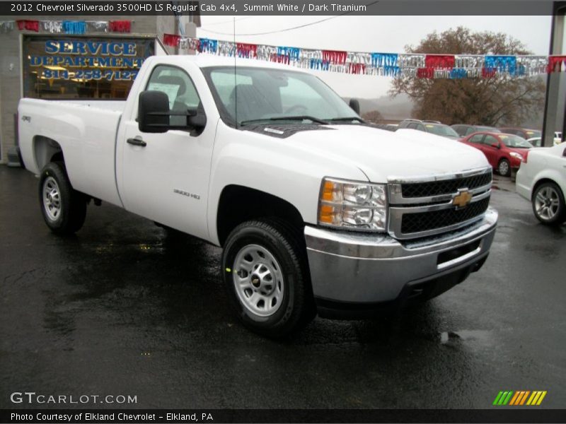 Summit White / Dark Titanium 2012 Chevrolet Silverado 3500HD LS Regular Cab 4x4
