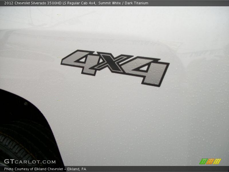 Summit White / Dark Titanium 2012 Chevrolet Silverado 3500HD LS Regular Cab 4x4