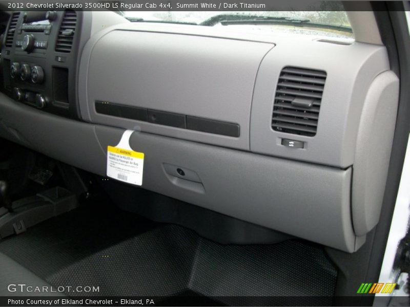 Summit White / Dark Titanium 2012 Chevrolet Silverado 3500HD LS Regular Cab 4x4
