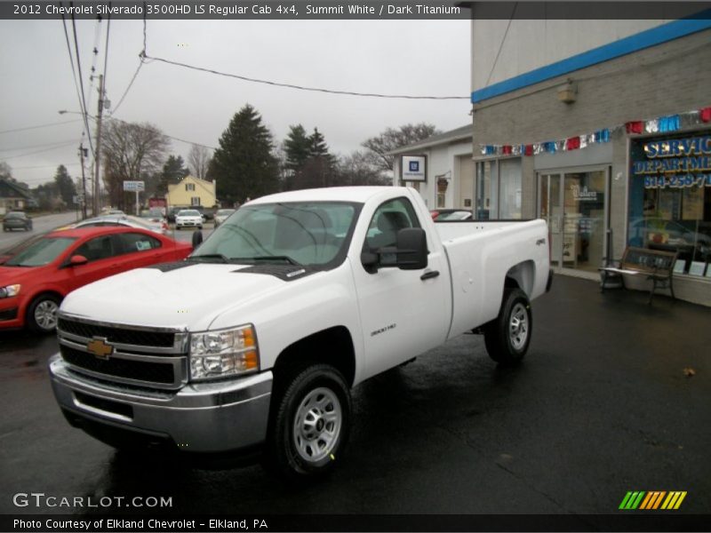 Summit White / Dark Titanium 2012 Chevrolet Silverado 3500HD LS Regular Cab 4x4