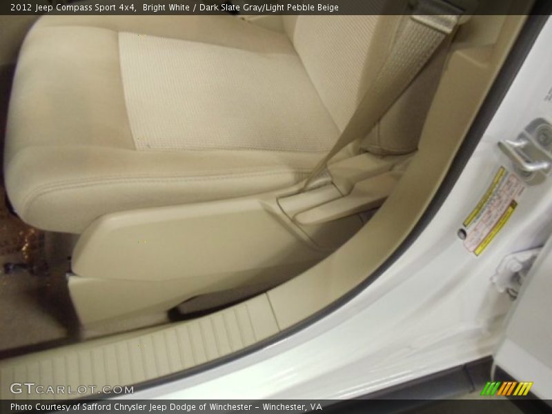 Bright White / Dark Slate Gray/Light Pebble Beige 2012 Jeep Compass Sport 4x4