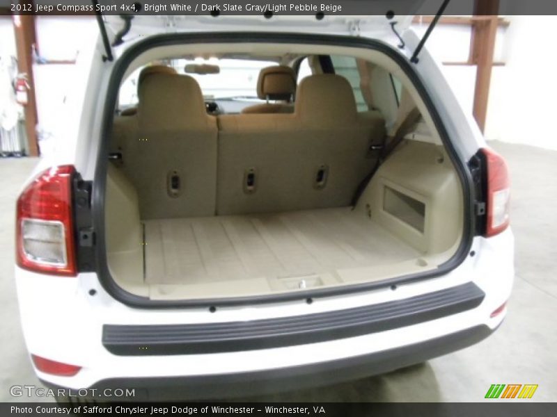 Bright White / Dark Slate Gray/Light Pebble Beige 2012 Jeep Compass Sport 4x4