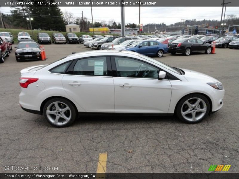  2012 Focus Titanium Sedan White Platinum Tricoat Metallic