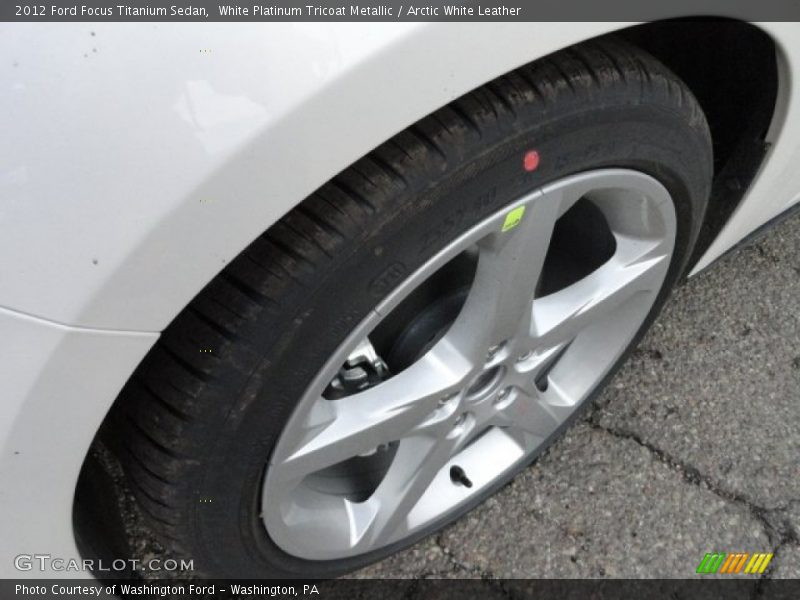 White Platinum Tricoat Metallic / Arctic White Leather 2012 Ford Focus Titanium Sedan