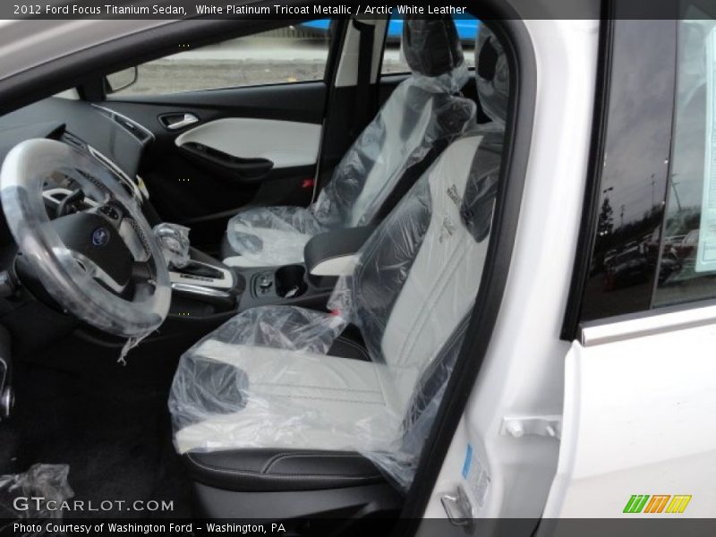  2012 Focus Titanium Sedan Arctic White Leather Interior