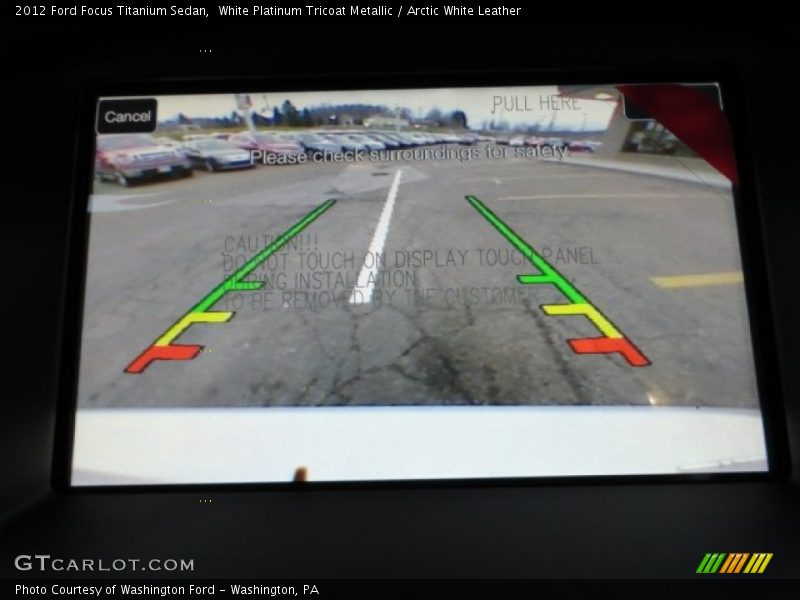 White Platinum Tricoat Metallic / Arctic White Leather 2012 Ford Focus Titanium Sedan