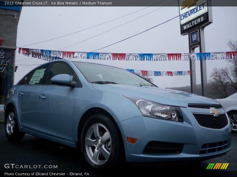 Ice Blue Metallic / Medium Titanium 2012 Chevrolet Cruze LT