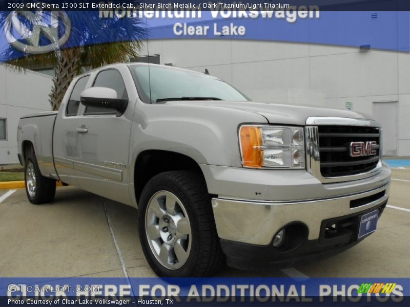Silver Birch Metallic / Dark Titanium/Light Titanium 2009 GMC Sierra 1500 SLT Extended Cab