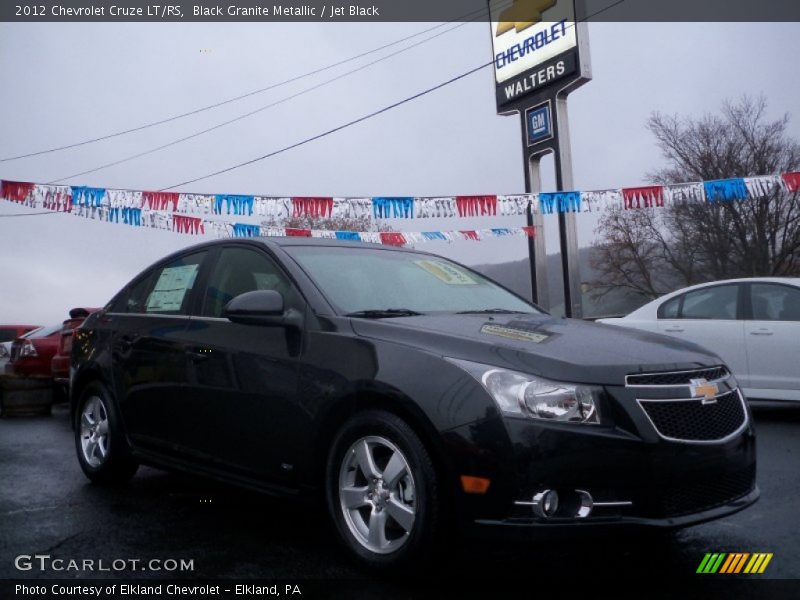 Black Granite Metallic / Jet Black 2012 Chevrolet Cruze LT/RS