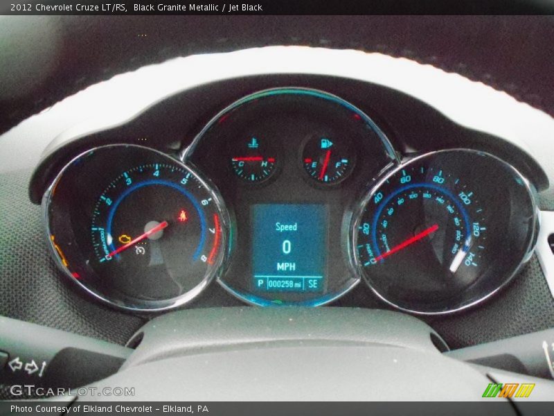Black Granite Metallic / Jet Black 2012 Chevrolet Cruze LT/RS
