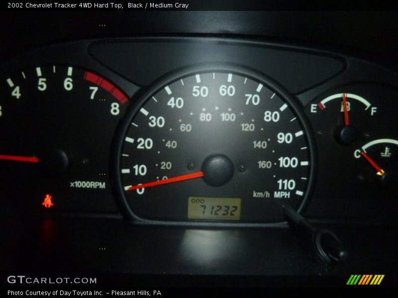 Black / Medium Gray 2002 Chevrolet Tracker 4WD Hard Top