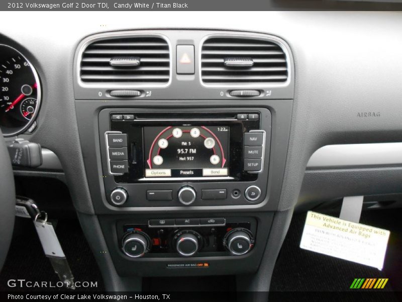 Controls of 2012 Golf 2 Door TDI