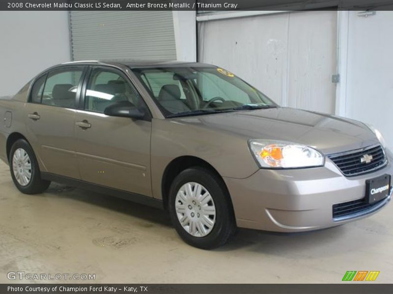 Amber Bronze Metallic / Titanium Gray 2008 Chevrolet Malibu Classic LS Sedan