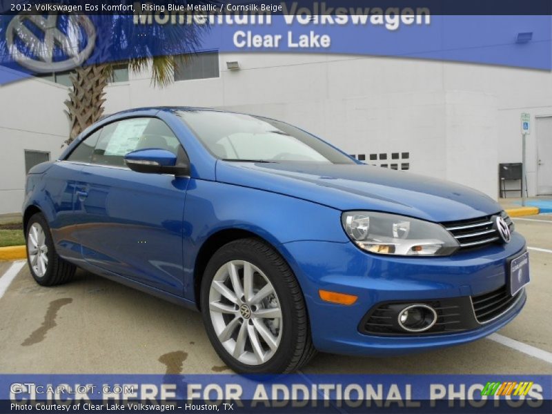 Rising Blue Metallic / Cornsilk Beige 2012 Volkswagen Eos Komfort