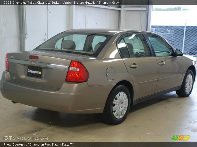 Amber Bronze Metallic / Titanium Gray 2008 Chevrolet Malibu Classic LS Sedan