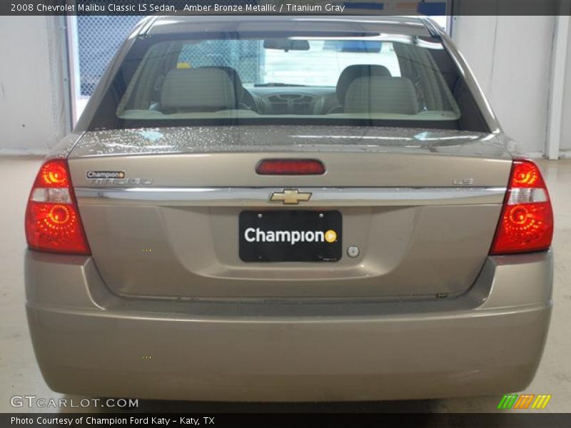 Amber Bronze Metallic / Titanium Gray 2008 Chevrolet Malibu Classic LS Sedan