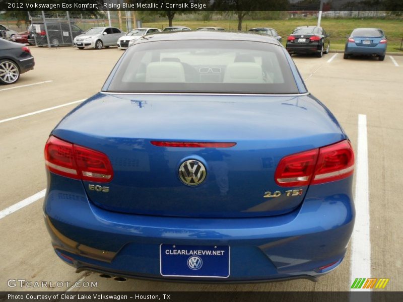 Rising Blue Metallic / Cornsilk Beige 2012 Volkswagen Eos Komfort