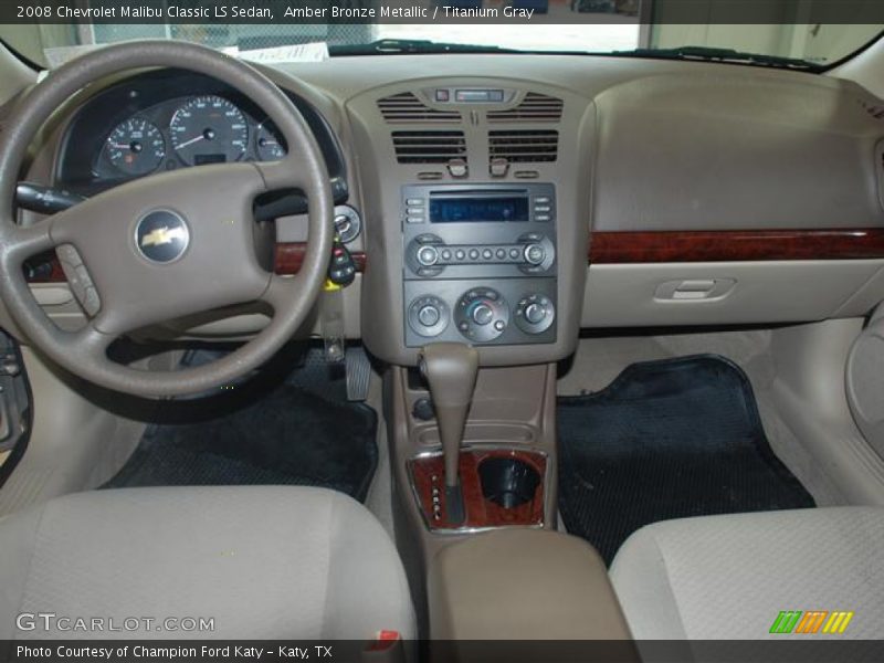 Amber Bronze Metallic / Titanium Gray 2008 Chevrolet Malibu Classic LS Sedan