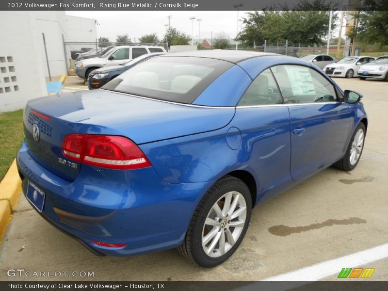Rising Blue Metallic / Cornsilk Beige 2012 Volkswagen Eos Komfort