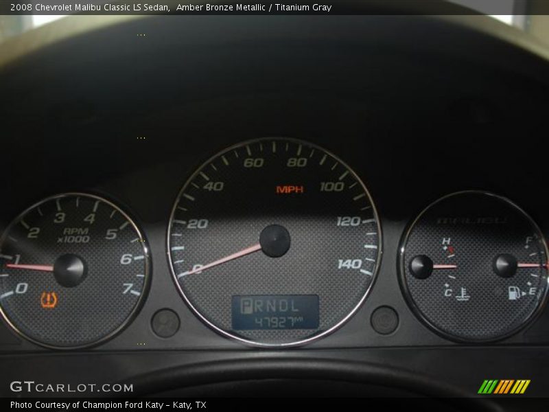 Amber Bronze Metallic / Titanium Gray 2008 Chevrolet Malibu Classic LS Sedan
