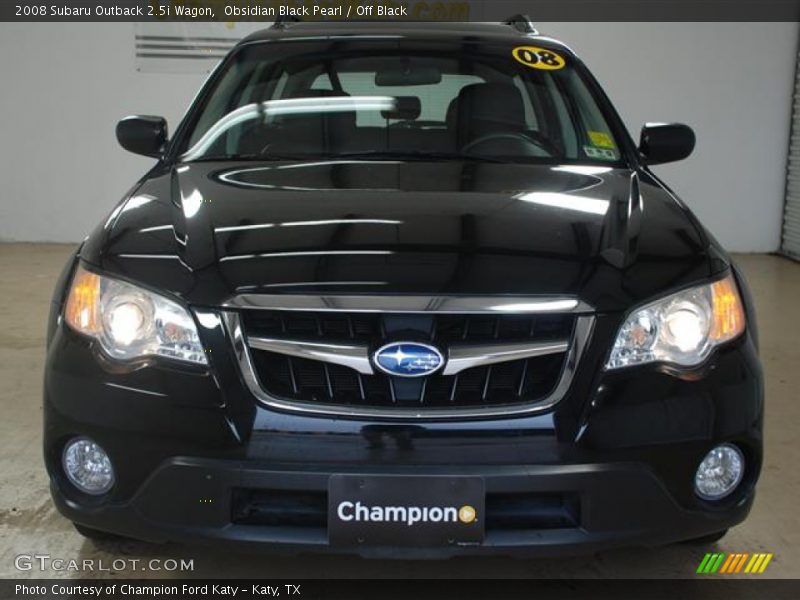 Obsidian Black Pearl / Off Black 2008 Subaru Outback 2.5i Wagon