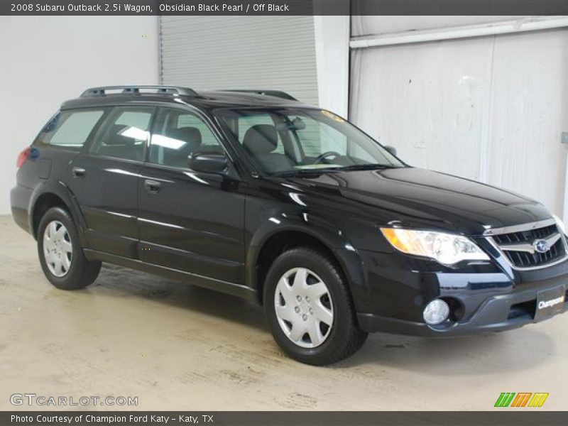 Obsidian Black Pearl / Off Black 2008 Subaru Outback 2.5i Wagon