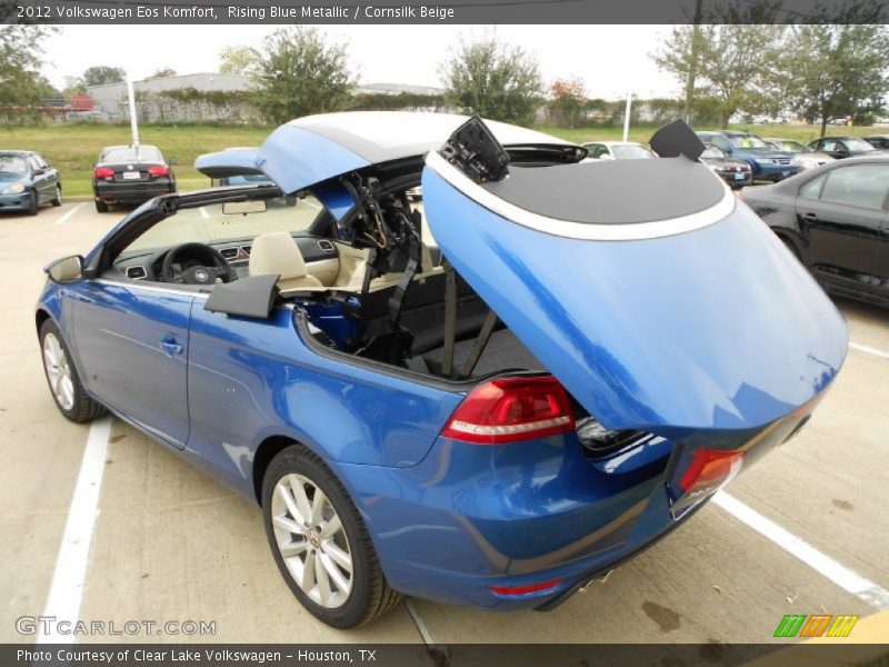 Rising Blue Metallic / Cornsilk Beige 2012 Volkswagen Eos Komfort