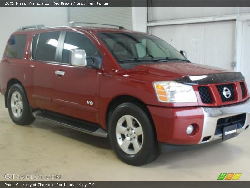Red Brawn / Graphite/Titanium 2005 Nissan Armada LE