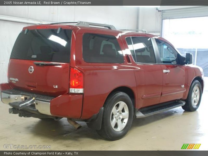 Red Brawn / Graphite/Titanium 2005 Nissan Armada LE