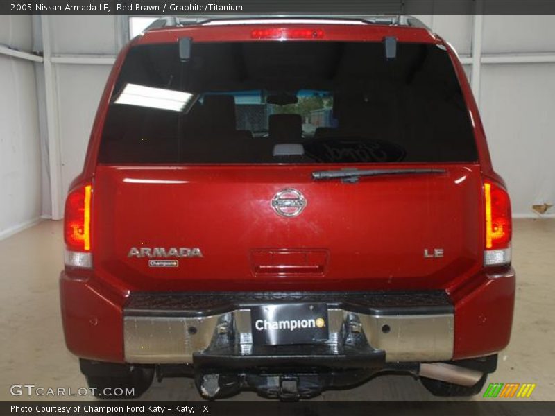 Red Brawn / Graphite/Titanium 2005 Nissan Armada LE