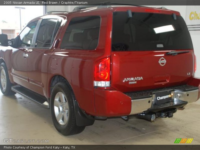 Red Brawn / Graphite/Titanium 2005 Nissan Armada LE