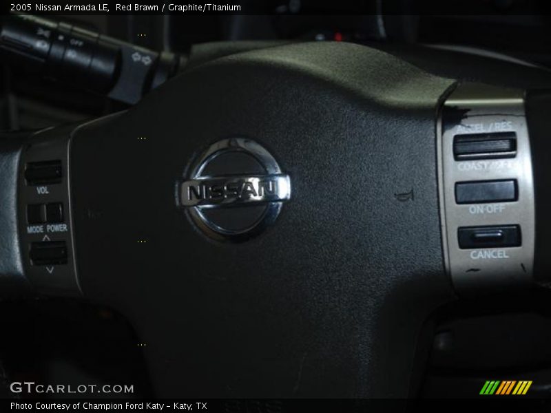 Red Brawn / Graphite/Titanium 2005 Nissan Armada LE